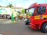 Bombeiros controlam incêndio em caminhão de lixo em Maravilha