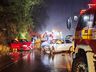 Acidente entre carros e caminhão deixa um ferido na BR 282, em Maravilha 