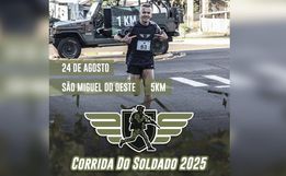 Estão abertas as inscrições para a 3ª Corrida do Soldado em São Miguel do Oeste