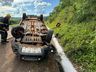 Saída de pista seguida de capotamento deixa uma pessoa ferida na BR 282