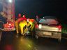 VÍDEO: Colisão frontal entre veículos deixa dois feridos na BR-282 entre SMOeste e Maravilha