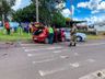 Colisão entre carros deixa mulher ferida em SMOeste