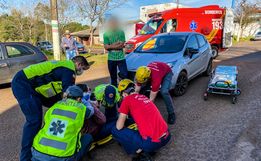 Atropelamento deixa mulher ferida em São Miguel do Oeste