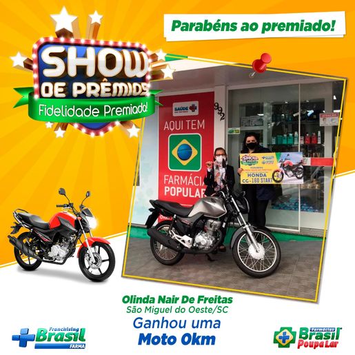 Farmácia Brasil Poupa Lar de SMO é contemplada com campanha Show de Prêmios