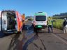 Van da Saúde de Palma Sola se envolve em grave acidente na BR-282