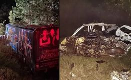 Duas pessoas morrem em acidente envolvendo ônibus da banda Família Azzolini  