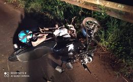 Motociclista fica ferido ao bater moto contra guard rail na SC-305
