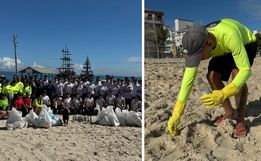 Milhares de bitucas de cigarro são flagradas em praia dos argentinos em Florianópolis