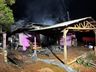 Incêndio destrói mecânica em Descanso e deixa proprietário ferido
