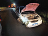 Veículo sai da pista e capota após colisão entre Descanso e Belmonte 