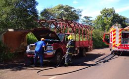 Incêndio em veículo é registrado na SC-157