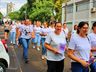 SMO: Caminhada alusiva ao fim da violência contra a mulher reúne cerca de 80 pessoas 
