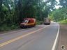 Saída de pista deixa condutor ferido na SC 163, em Itapiranga
