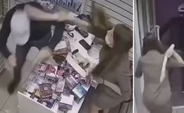 VÍDEO: Ladrão tenta assaltar sex shop e apanha com genitália de plástico