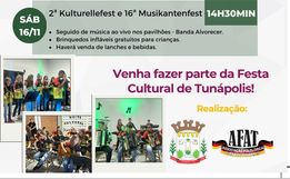 16ª edição do Musikantenfest e  2ª Kulturellefest acontece neste sábado em Tunápolis  