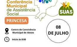Princesa realiza 13ª Conferência de Assistência Social em 8 de julho