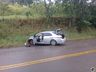 Veículo capota na SC 163 em Itapiranga