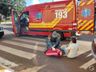 Mulher sofre ferimentos ao ser atropelada por carro no centro de São José do Cedro