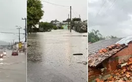 Ciclone extratropical: SC tem panes, alagamentos e quedas de barreira
