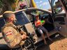Menino no interior de Descanso realiza sonho de conhecer e receber visita de policias militares