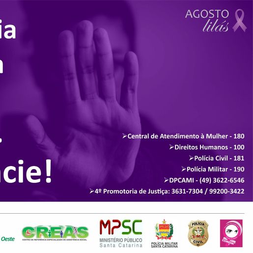 CDL de São Miguel do Oeste participa de campanha Agosto Lilás