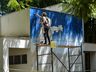 Artista pinta mural em homenagem aos 67 anos de São Miguel do Oeste 