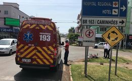 Colisão deixa motociclista ferido no centro de São Miguel do Oeste 