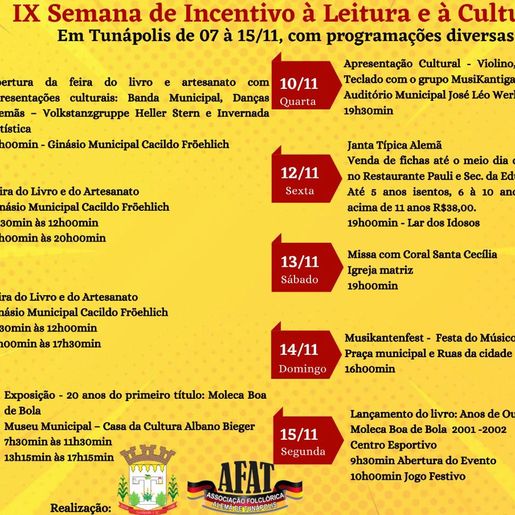 Tunápolis terá evento teste com presença de público