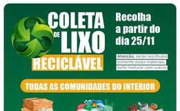 Mondaí inicia nova coleta de lixo reciclável no interior 