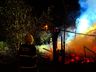 Casa fica destruída por incêndio na madrugada desta terça-feira 