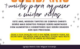 Iniciada confecção dos tapetes solidários de Corpus Christi em SMOeste 