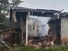 Casa é destruída por incêndio no interior de Guarujá do Sul