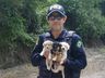 Filhotes de cachorro abandonados as margens da BR-282 são resgatados pela PRF