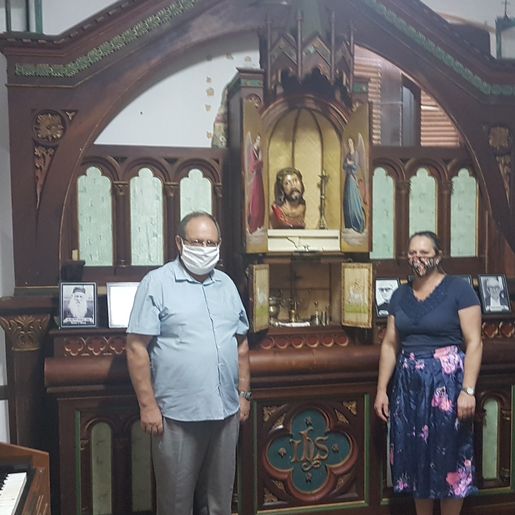 Altar construído há 80 anos é recuperado em Itapiranga