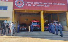 Comandante do Corpo de Bombeiros de São José do Cedro é promovido a Subtenente