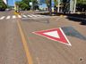 Urbanismo realiza pintura de nova sinalização de trânsito no centro