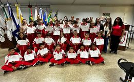 Pelotão Mirim forma 26 alunos em São Miguel do Oeste