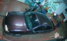 Veículo brasileiro é usado em assalto a posto de combustíveis na Argentina 