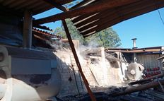 Incêndio em aviário mobiliza Bombeiros em São Bernardino