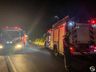 Incêndio em carreta bloqueia BR-282 por mais de 30 minutos; assista ao vídeo