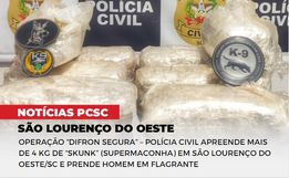 Polícia Civil prende homem com supermaconha em São Lourenço Do Oeste 