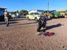 Motociclista fica ferido em colisão entre carro e moto na SC 163, em São João do Oeste