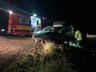 Vídeo: Colisão entre carro e caminhão deixa dois feridos na SC-492 em Bandeirante 