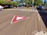 Urbanismo realiza pintura de nova sinalização de trânsito no centro