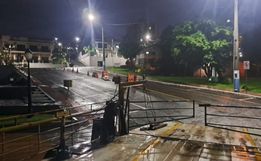 Travessia de balsa é interrompida devido a elevação do Rio Uruguai, em Mondaí