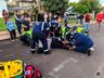 Motociclista atropela homem na faixa e foge sem prestar socorro em SMOeste