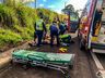 Motociclista sofre ferimentos graves em saída de pista entre SMOeste e Paraíso; Assista