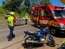 VÍDEO: Acidente entre carro e moto deixa dois feridos em SMO 
