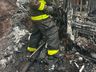 Motorista morre após caminhão tombar e pegar fogo na BR-282, em Maravilha