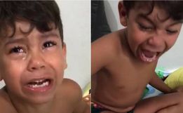 VÍDEO: Menino pede para jogar o pé no lixo após entrar uma farpa e viraliza
